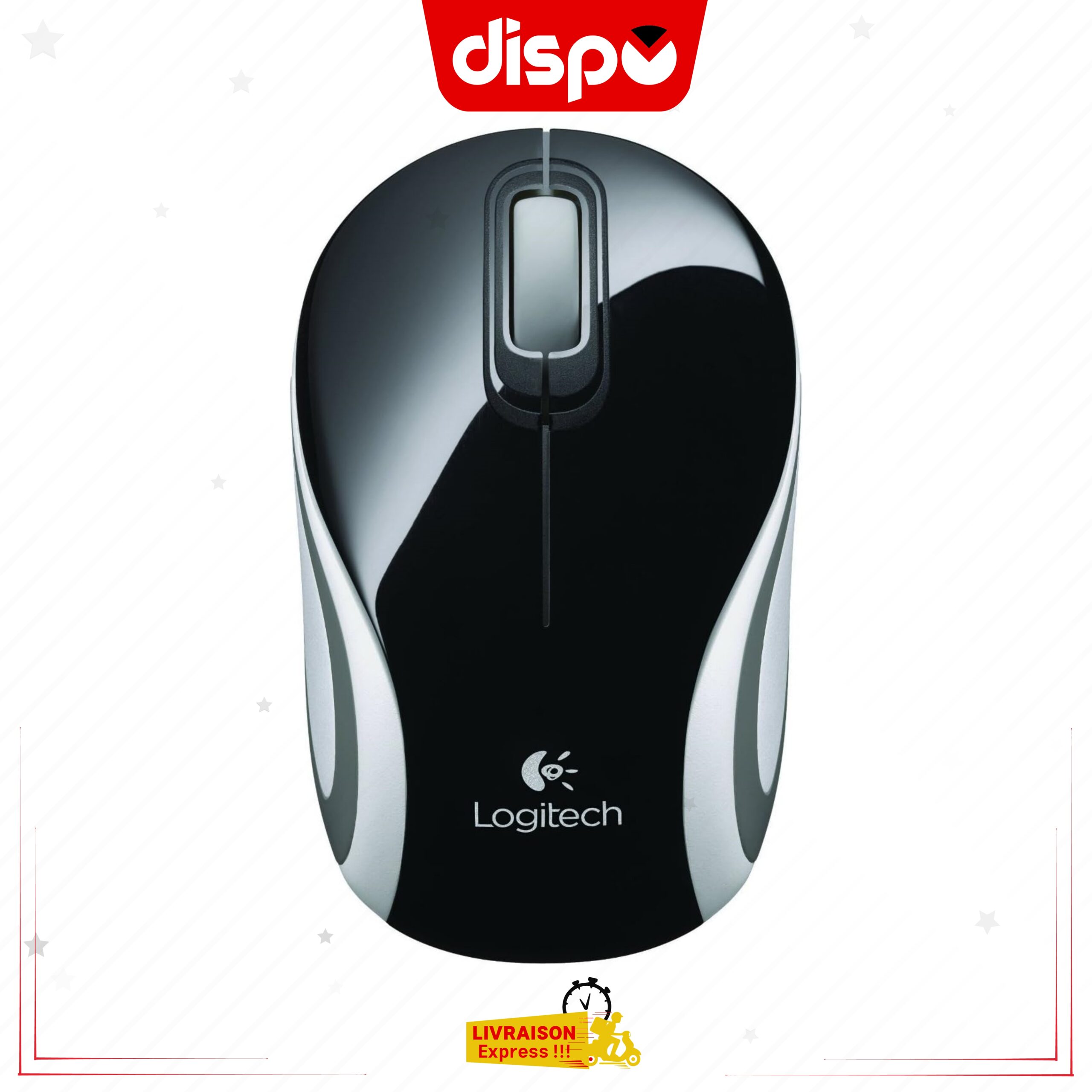 Souris Sans Fil Logitech M187, Mini Souris Optique sans Fil pour Ordinateur, Noir