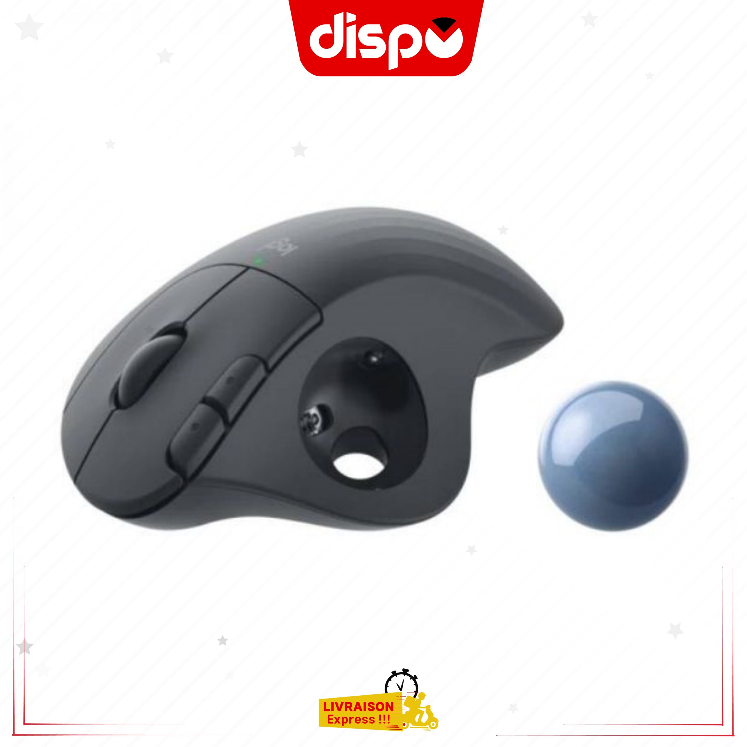 Souris Sans Fil Logitech M575, Souris trackball, Ergonomique avec Bluetooth, Noir – Image 3