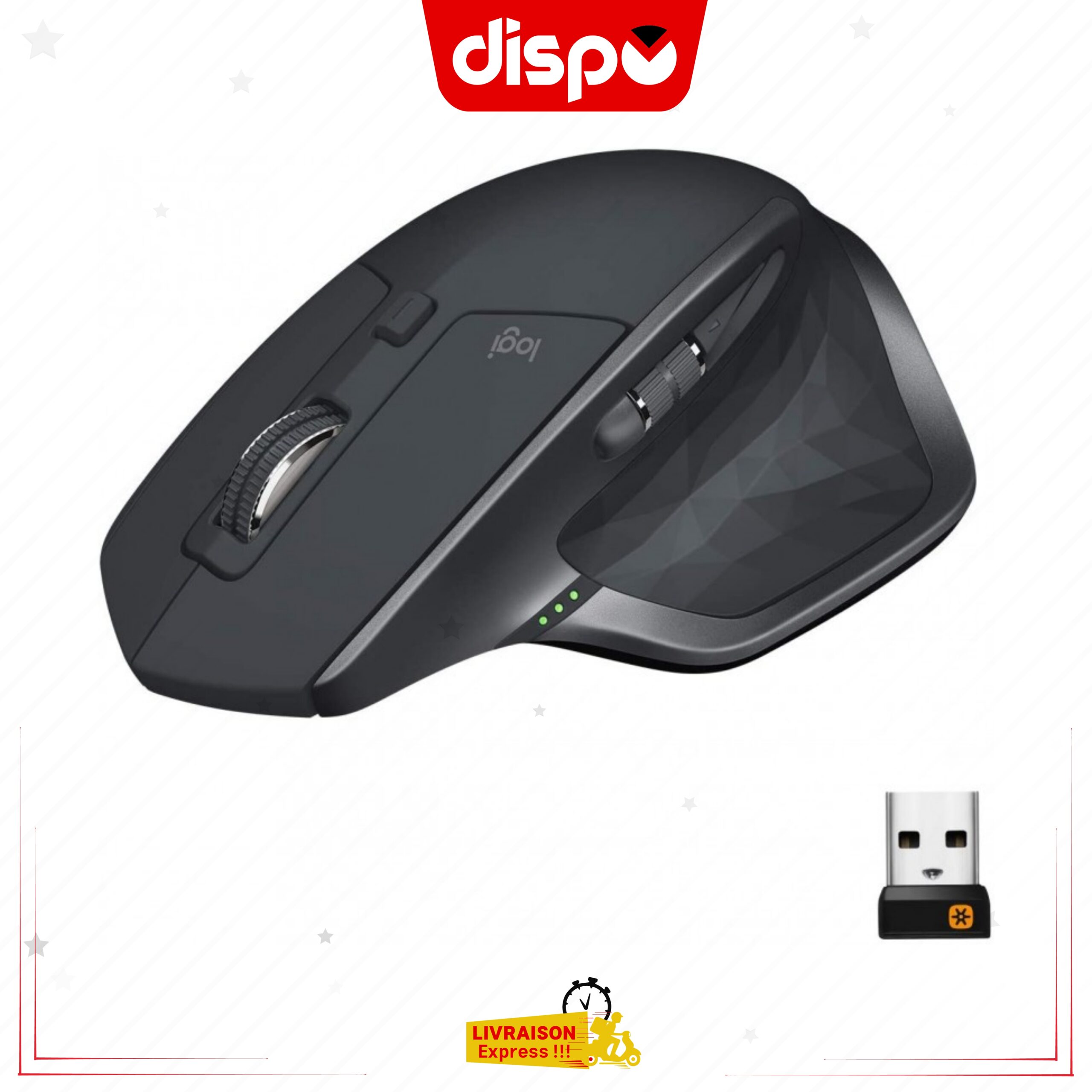 Souris Sans Fil Logitech MX Master 2S – Utilisation sur toutes surfaces, défilement ultra-rapide, rechargeable