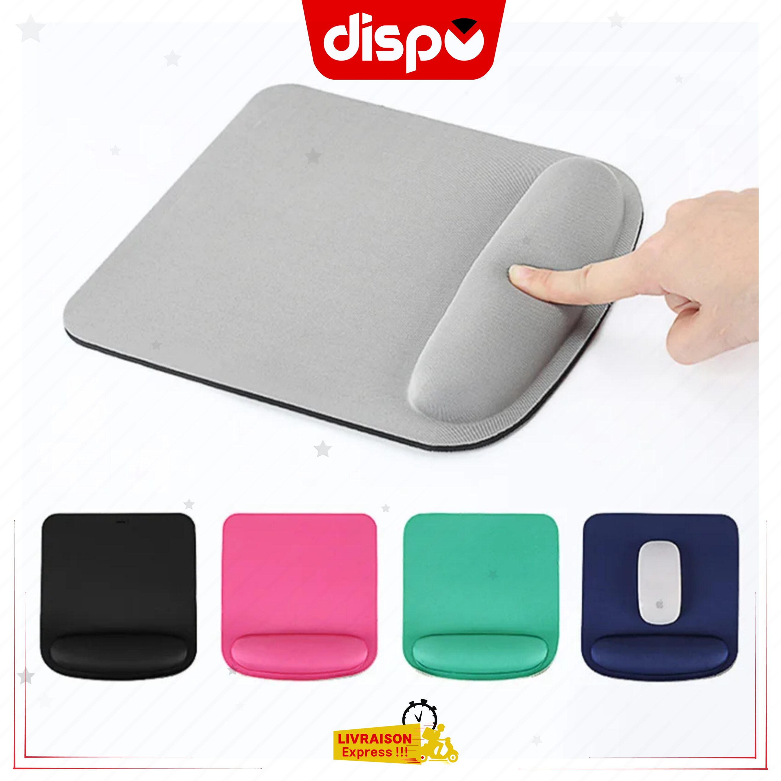Tapis de souris F12 Ergonomique avec Repose-Poignet – Image 2