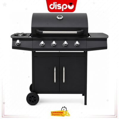 Barbecue à Gaz Decakila KMGS006B GM 4 Brûleurs Noir