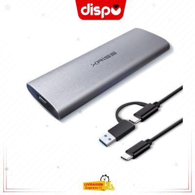 Boîtier SSD Portable XRISS – M.2 SATA & NVMe