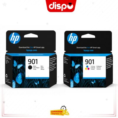 Pack Cartouches d’Encre HP 901 Noir et Tricolore Originales